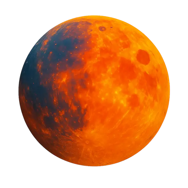 image of orange moon